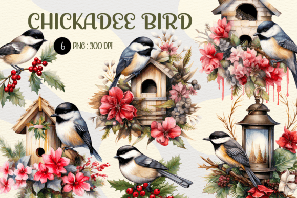 Download Watercolor Chickadee Winter Bird Clipart - Bird Collection