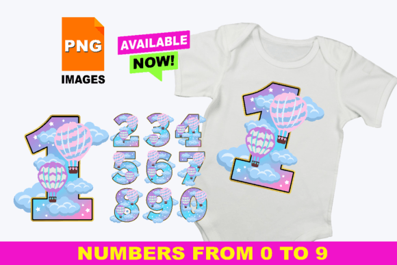 Download Hot Air Numbers 0-9 Clip Art Set PNG - Clip art set Collection