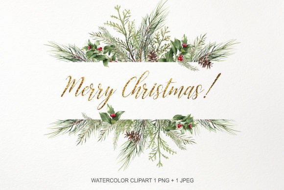Download Watercolor Christmas Frame Border PNG - Christmas Collection