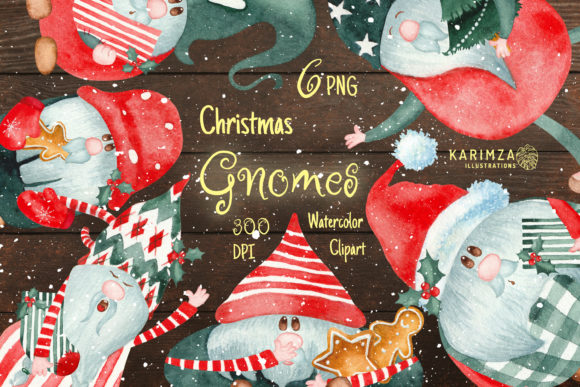 Download Christmas Gnome Clipart, Watercolor Png - Christmas Collection