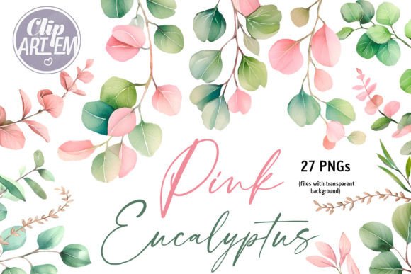 Download Eucalyptus Greenery 27 PNG Clip Art Set - Clip art set Collection