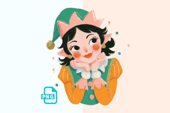 Download Retro Vintage Christmas Elf PNG File - Christmas Collection