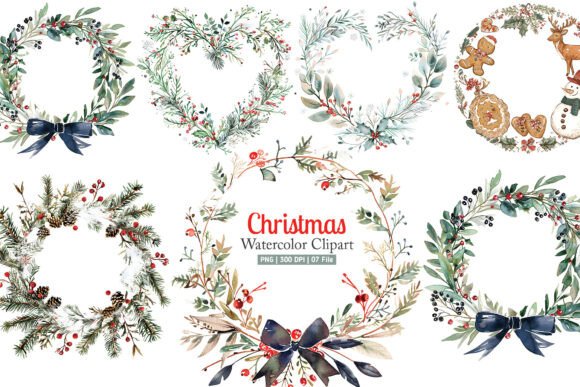 Download Watercolor Christmas Frame PNG Clipart - Christmas Collection