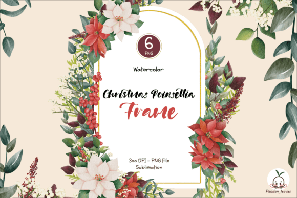 Download Watercolor Christmas Frame Arrangements - Christmas Collection