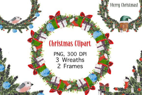 Download Christmas Watercolor Vintage Clipart - Christmas Collection