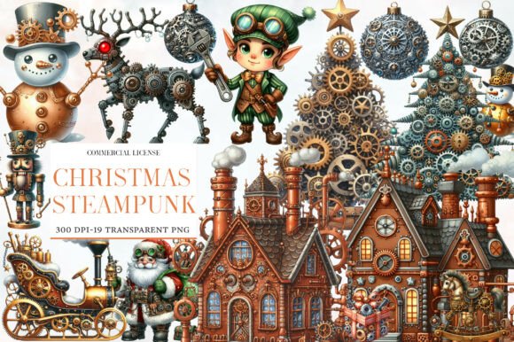 Download Christmas Steampunk Clipart - Christmas Collection