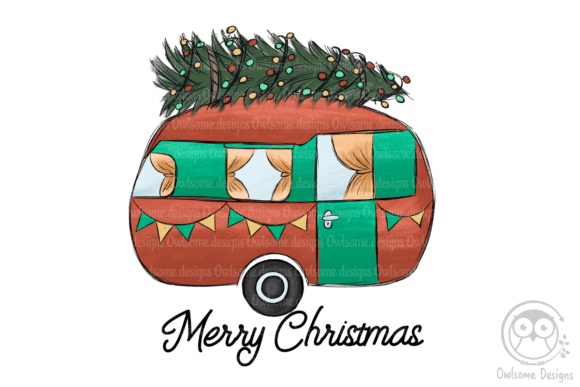 Download Merry Christmas Camper Sublimation - Christmas Collection