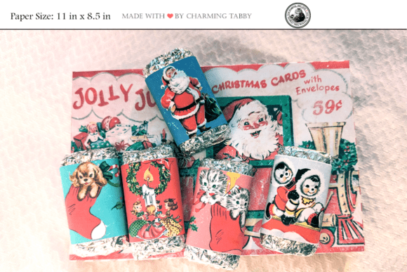 Download Vintage Christmas Treat Box Printables - Christmas Collection