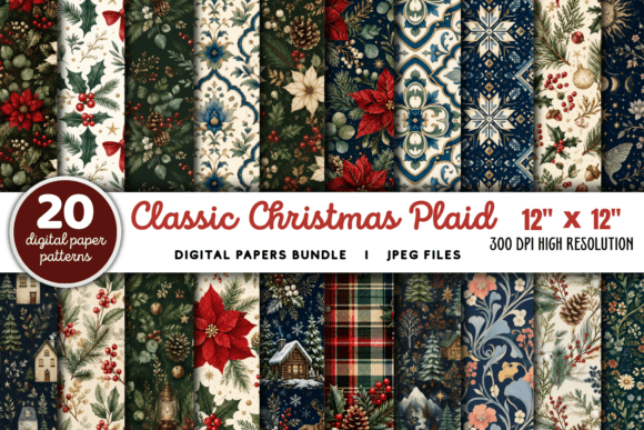 Download Classic Christmas Plaid Backgrounds - Christmas Collection