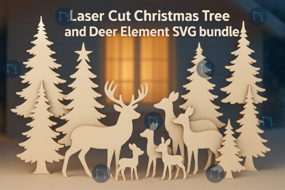 Download Christmas Tree and Deer Element SVG Bund - Christmas Collection