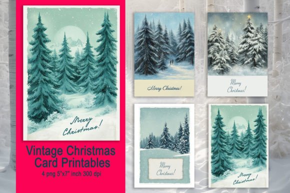 Download Vintage Christmas Card Merry Christmas - Christmas Collection