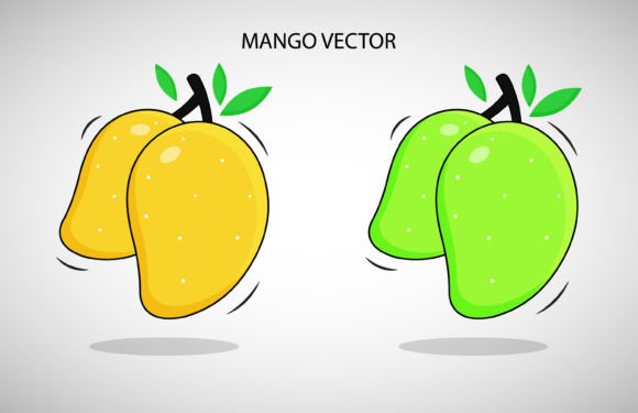 Download Mango Illustration, Red and Black Apple - Illustration Collection