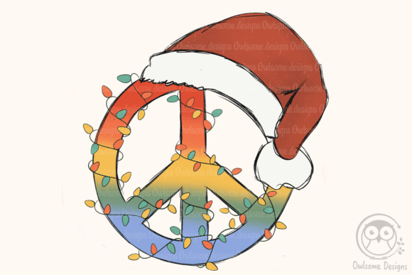 Download Peace Hippie Christmas Sublimation - Premium Bundle